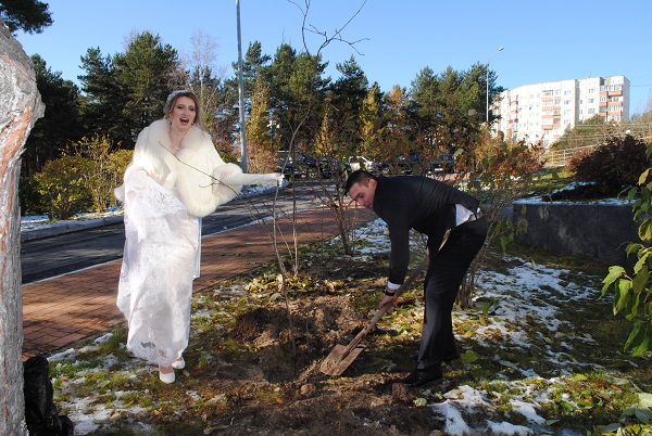 07.10.2017 года прошла экологическая акция «Единый день посадки саженцев деревьев».