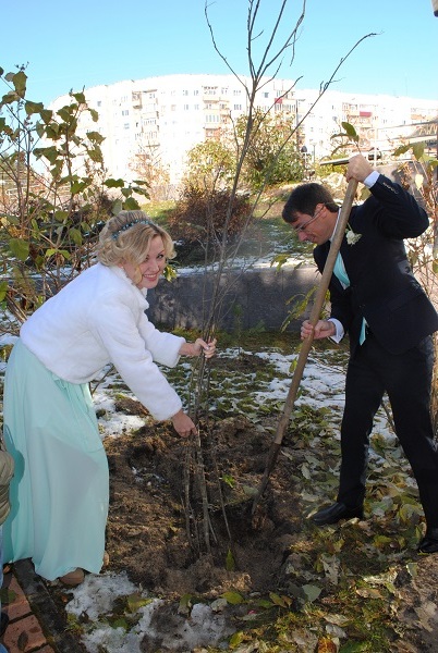 07.10.2017 года прошла экологическая акция «Единый день посадки саженцев деревьев».