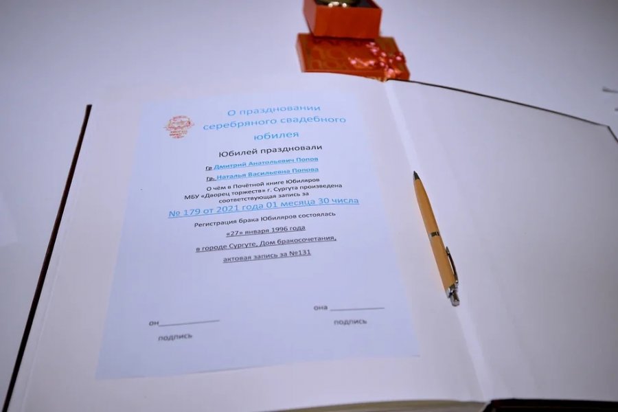 Серебряный юбилей супругов Поповых